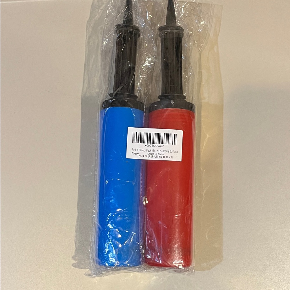 Red and Blue Balloon Pumps new